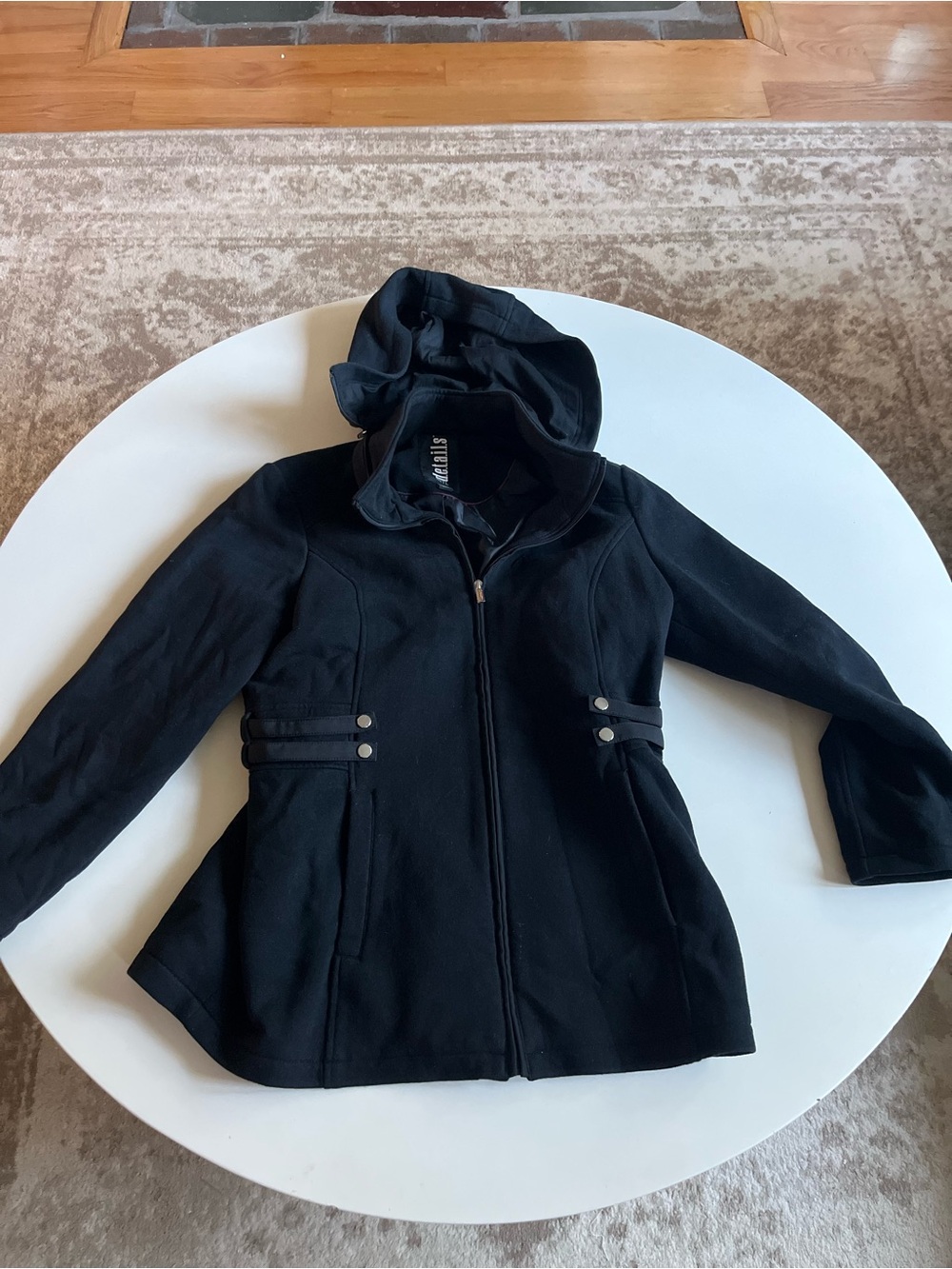 Peacoat, Women’s Size Medium, Hooded with Studded Side Belt
